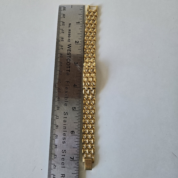 Vintage Armitron Golden Hidden Watch Face watch Bracelet main image 11